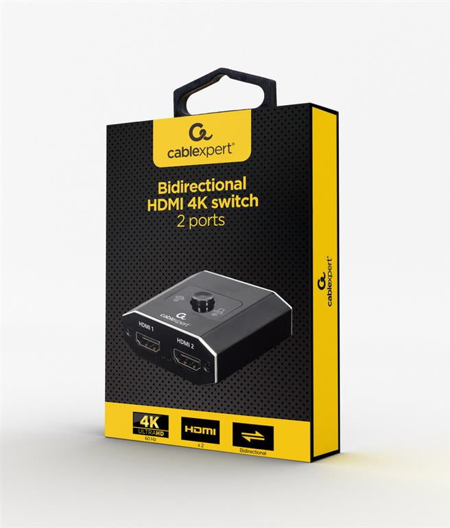 Cablexpert Bi-directionele HDMI 4K-switch, 2 poorten (DSW-HDMI-21)